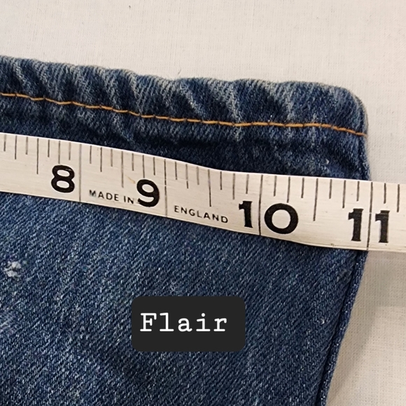 Vintage Women's Denim Bell bottom flared jeans size 25/26 x 34in *flawed - Picture 6 of 16
